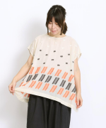 パネルカットジャガード　プルオーバー
