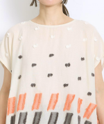 パネルカットジャガード　プルオーバー