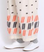 パネルカットジャガード　パンツ