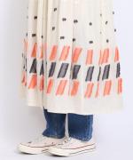 パネルカットジャガード　ノースリカシュクールワンピース