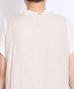 パネルカットジャガード　ノースリカシュクールワンピース