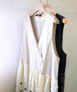 パネルカットジャガード　ノースリカシュクールワンピース