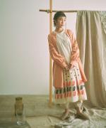 パネルカットジャガード　ノースリカシュクールワンピース