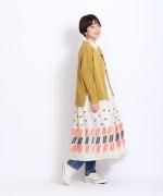 パネルカットジャガード　ノースリカシュクールワンピース