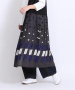 パネルカットジャガード　ノースリカシュクールワンピース