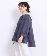 ふわふわローン　ビッグカラーロングシャツ