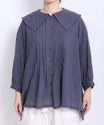 ふわふわローン　ビッグカラーロングシャツ