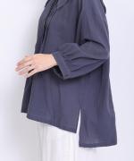 ふわふわローン　ビッグカラーロングシャツ