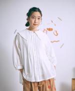 ふわふわローン　ビッグカラーロングシャツ