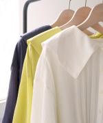 ふわふわローン　ビッグカラーロングシャツ