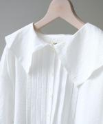 ふわふわローン　ビッグカラーロングシャツ