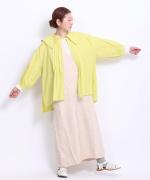 ふわふわローン　ビッグカラーロングシャツ