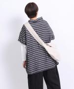 リネンボーダー　ボーダーハイネックプルオーバー