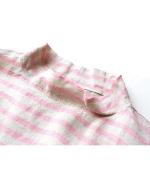 リネンボーダー　ボーダーハイネックプルオーバー