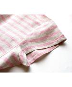 リネンボーダー　ボーダーハイネックプルオーバー