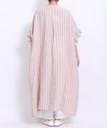 リネンボーダー　ストライプワンピース