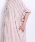 リネンボーダー　ストライプワンピース