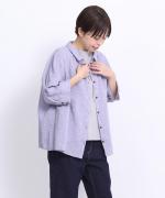 綿麻先染めボイルワッシャー　シャツ