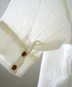 綿麻先染めボイルワッシャー　シャツ