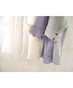 綿麻先染めボイルワッシャー　シャツ