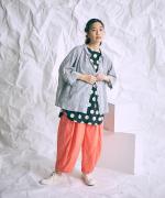 綿麻先染めボイルワッシャー　シャツ