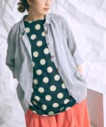 綿麻先染めボイルワッシャー　シャツ