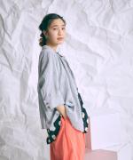 綿麻先染めボイルワッシャー　シャツ