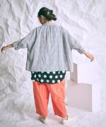 綿麻先染めボイルワッシャー　シャツ