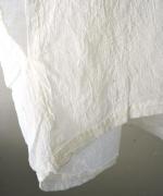 綿麻先染めボイルワッシャー　フードブラウス