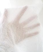 綿麻先染めボイルワッシャー　フードブラウス