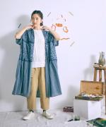 コットンリネンカツラギ　アンクルパンツ