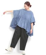 コットンリネンカツラギ　アンクルパンツ