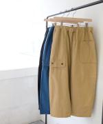 コットンリネンカツラギ　アンクルパンツ