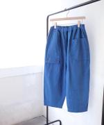 コットンリネンカツラギ　アンクルパンツ