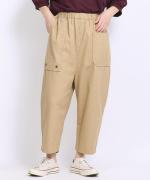 コットンリネンカツラギ　アンクルパンツ