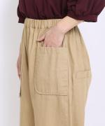 コットンリネンカツラギ　アンクルパンツ