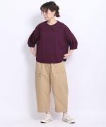 コットンリネンカツラギ　アンクルパンツ