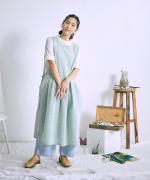 オーガニックコットンヘンプダンガリー　フル丈パンツ