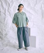 オーガニックコットンヘンプダンガリー　フル丈パンツ