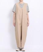 オーガニックコットンヘンプダンガリー 2wayサロペット