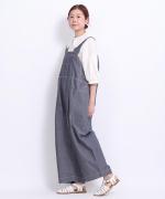 オーガニックコットンヘンプダンガリー 2wayサロペット