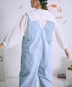 オーガニックコットンヘンプダンガリー 2wayサロペット