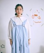 オーガニックコットンヘンプダンガリー 2wayサロペット