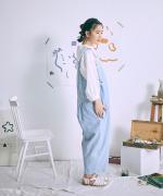 オーガニックコットンヘンプダンガリー 2wayサロペット