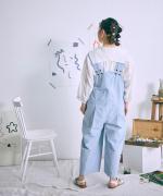 オーガニックコットンヘンプダンガリー 2wayサロペット