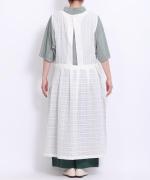 シアーチェック　エプロンワンピース