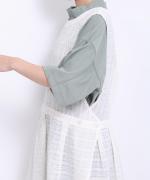 シアーチェック　エプロンワンピース