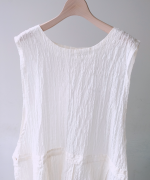 シアーチェック　エプロンワンピース