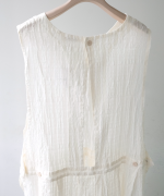 シアーチェック　エプロンワンピース