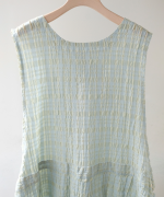 シアーチェック　エプロンワンピース